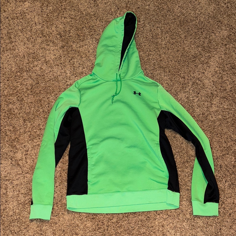 Under Armour Kids' Neon Green Hoodie with Black Panels